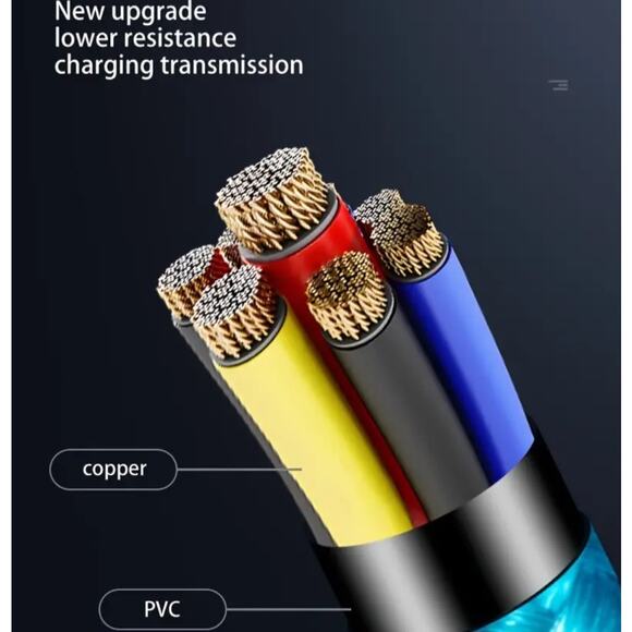 New Gold Nylon Braided USB to Type C Data Cable High Speed Transfer Safe Charge - Picture 6 of 6